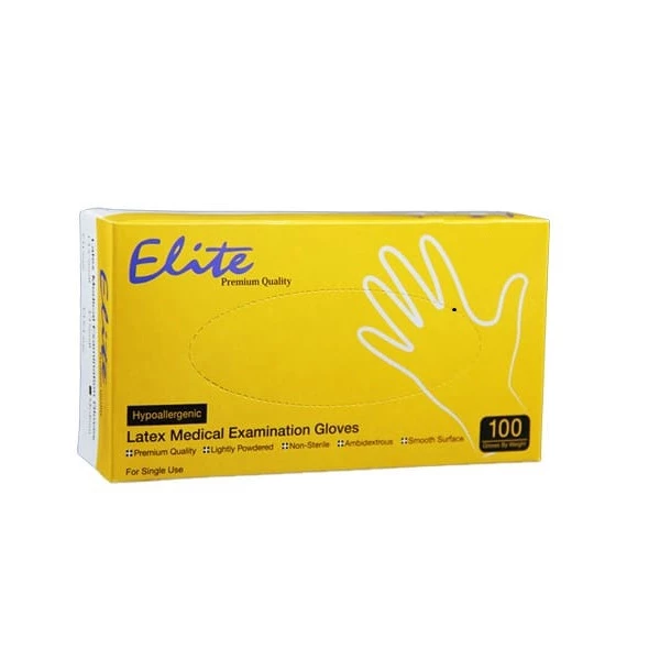 دستکش لاتکس الیت Elite یکی از کاربردی ترین دستکش ها برای رعایت پروتکل های بهداشتی است که امروزه استفاده می شود.دستکش لاتکس الیت دارای کشسانی بالایی می باشد.